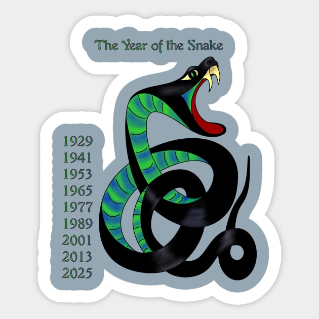 Chinese Snake Sticker by KnotYourWorld4